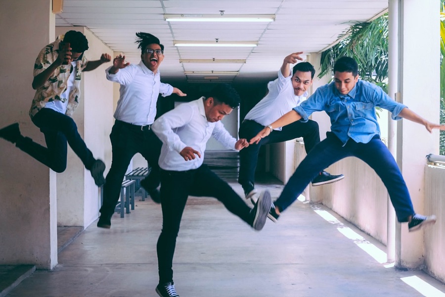 Friends having fun together